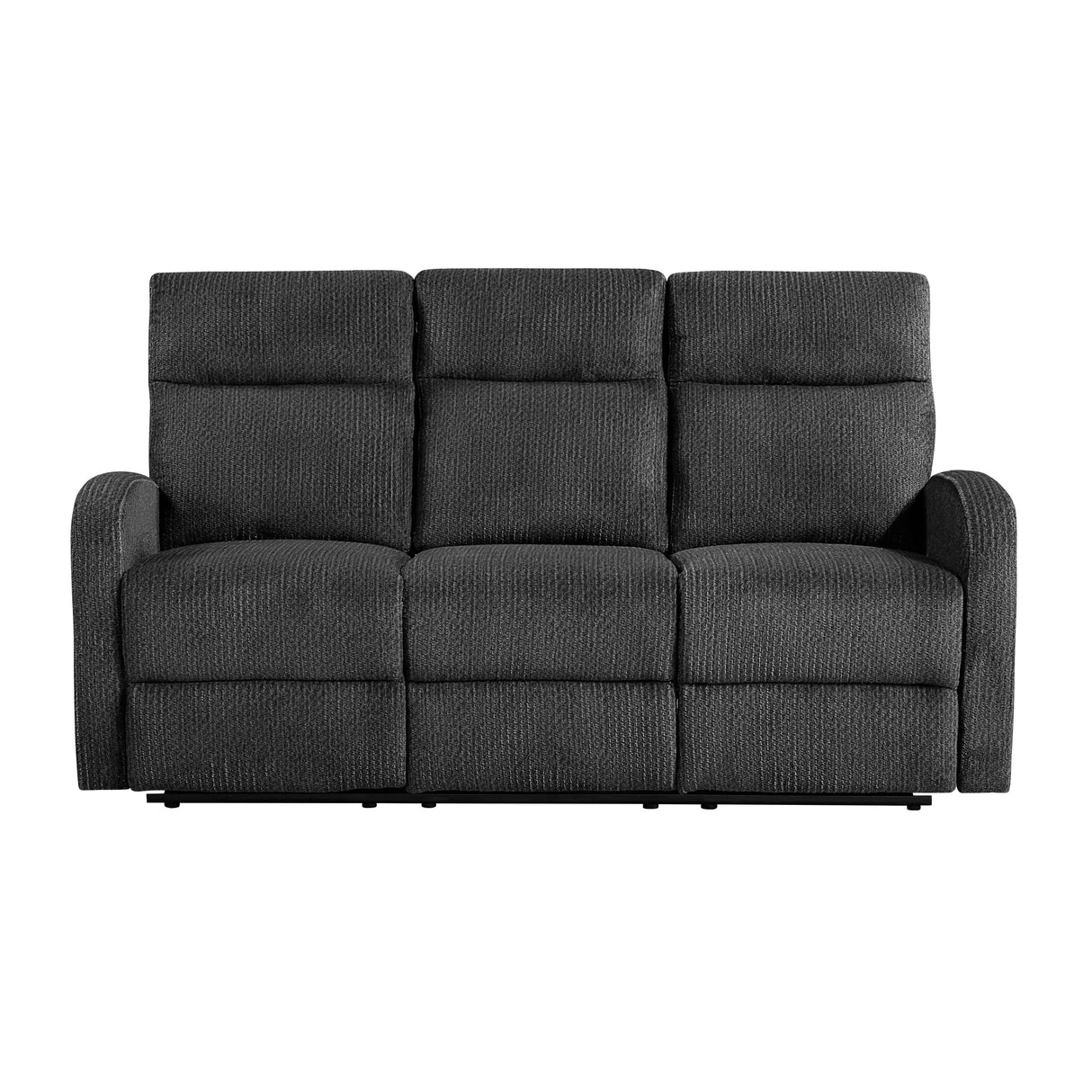 Allen Dark Gray 3-Piece Reclining Living Room Set by Homelegance at Eve Furniture