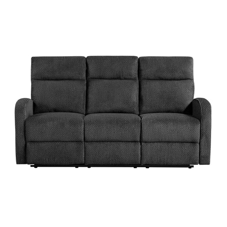 Allen Dark Gray 3-Piece Reclining Living Room Set by Homelegance at Eve Furniture
