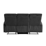 Allen Dark Gray 3-Piece Reclining Living Room Set by Homelegance at Eve Furniture