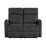 Allen Dark Gray 3-Piece Reclining Living Room Set by Homelegance at Eve Furniture
