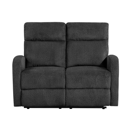 Allen Dark Gray 3-Piece Reclining Living Room Set by Homelegance at Eve Furniture