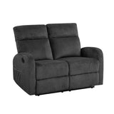 Allen Dark Gray 3-Piece Reclining Living Room Set by Homelegance at Eve Furniture
