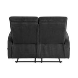 Allen Dark Gray 3-Piece Reclining Living Room Set by Homelegance at Eve Furniture