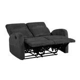 Allen Dark Gray 3-Piece Reclining Living Room Set by Homelegance at Eve Furniture