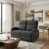 Allen Dark Gray Double Reclining Loveseat