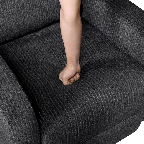 Allen Dark Gray Double Reclining Loveseat by Homelegance at Eve Furniture