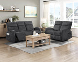 Allen Dark Gray Double Reclining Loveseat