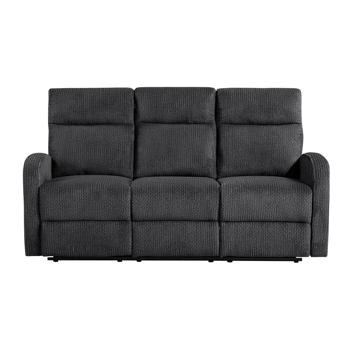 Allen Dark Gray Double Reclining Sofa and Loveseat by Homelegance at Eve Furniture