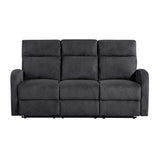 Allen Dark Gray Double Reclining Sofa and Loveseat by Homelegance at Eve Furniture