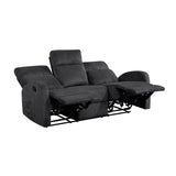 Allen Dark Gray Double Reclining Sofa and Loveseat by Homelegance at Eve Furniture