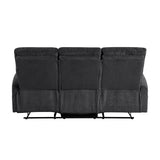Allen Dark Gray Double Reclining Sofa by Homelegance at Eve Furniture