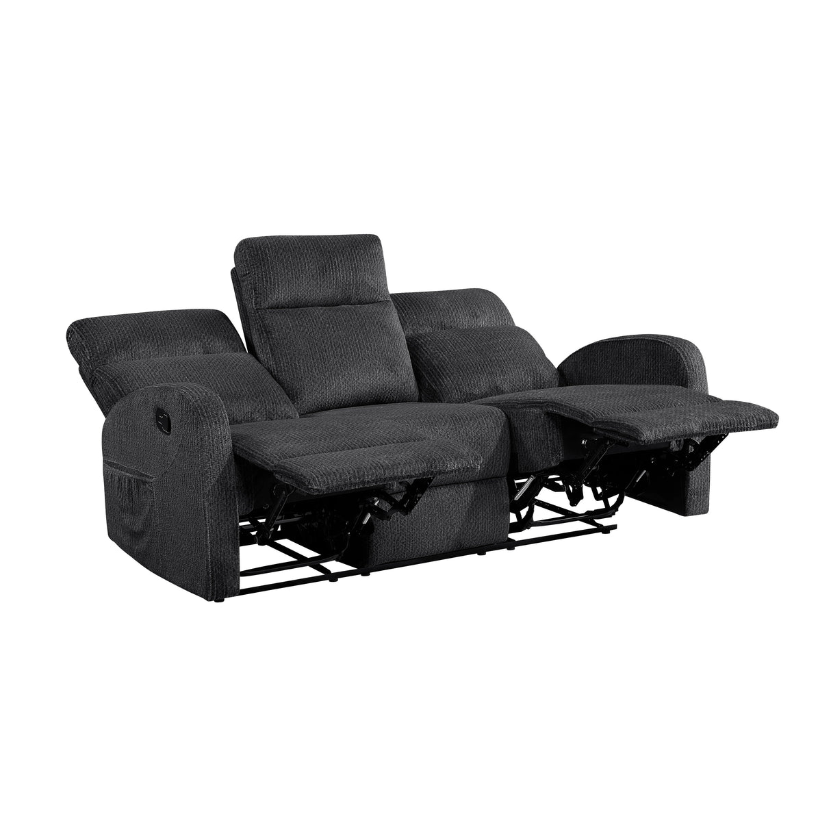 Allen Dark Gray Double Reclining Sofa by Homelegance at Eve Furniture