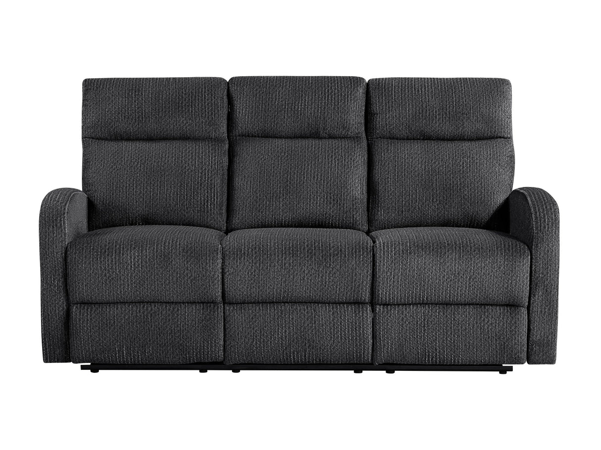 Allen Dark Gray Double Reclining Sofa by Homelegance at Eve Furniture