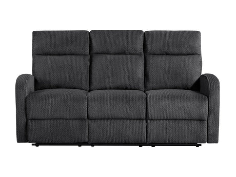 Allen Dark Gray Double Reclining Sofa by Homelegance at Eve Furniture