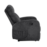 Allen Dark Gray Reclining Chair by Homelegance at Eve Furniture
