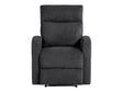 Allen Dark Gray Reclining Chair by Homelegance at Eve Furniture