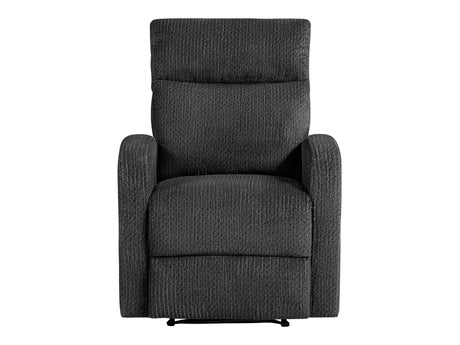 Allen Dark Gray Reclining Chair by Homelegance at Eve Furniture