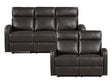 Allen Espresso Double Reclining Sofa and Loveseat by Homelegance at Eve Furniture