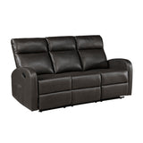 Allen Espresso Double Reclining Sofa by Homelegance at Eve Furniture