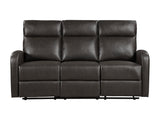 Allen Espresso Double Reclining Sofa by Homelegance at Eve Furniture