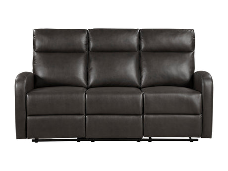 Allen Espresso Double Reclining Sofa by Homelegance at Eve Furniture