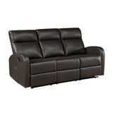 Allen Espresso Reclining Living Room Set by Homelegance at Eve Furniture