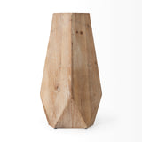 Allen I Large Natural Wooden Base Oval Vase by Mercana at Eve Furniture