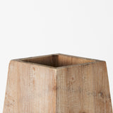 Allen I Large Natural Wooden Base Oval Vase by Mercana at Eve Furniture