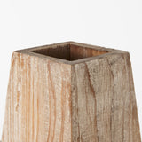Allen II Small Natural Wooden Base Oval Vase by Mercana at Eve Furniture