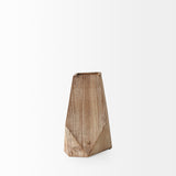 Allen III Tall Natural Wooden Base Oval Vase by Mercana at Eve Furniture