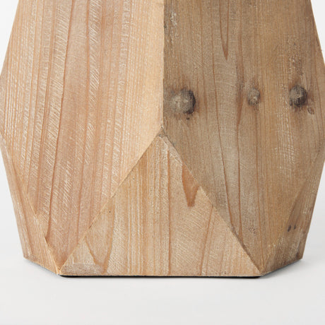 Allen III Tall Natural Wooden Base Oval Vase by Mercana at Eve Furniture