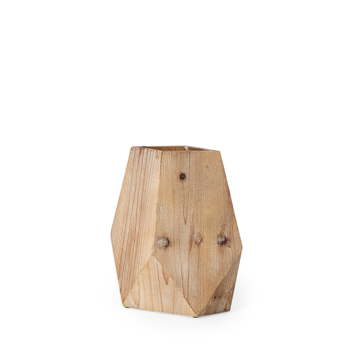 Allen III Tall Natural Wooden Base Oval Vase by Mercana at Eve Furniture