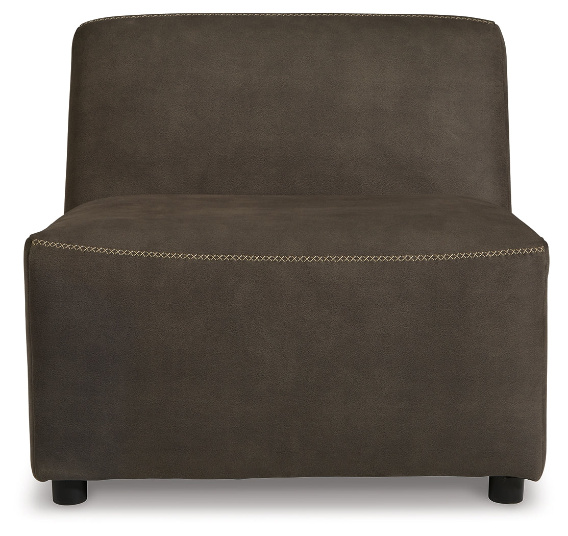 Allena Gunmetal Armless Chair