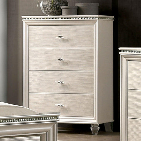 Allie Pearl White Chest by Furniture of America at Eve Furniture