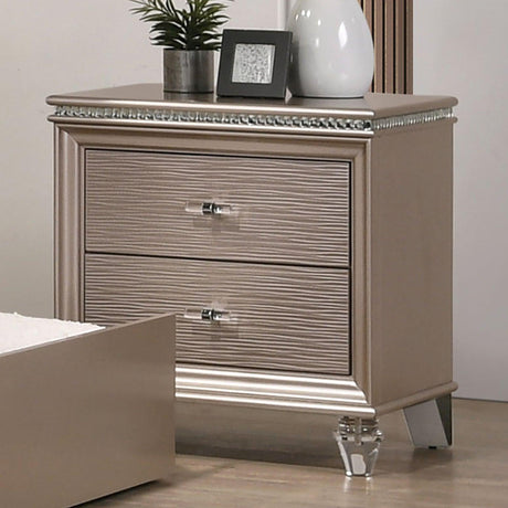 Allie Rose Gold Night Stand by Furniture of America at Eve Furniture