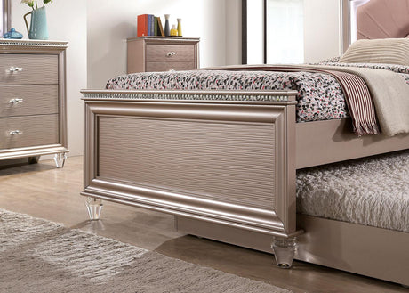Allie Rose Gold Twin Bed by Furniture of America at Eve Furniture