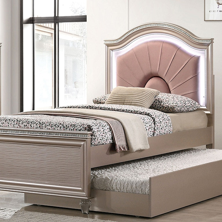Allie Rose Gold Full Bed by Furniture of America at Eve Furniture