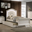Allie Pearl White Twin Bed by Furniture of America at Eve Furniture