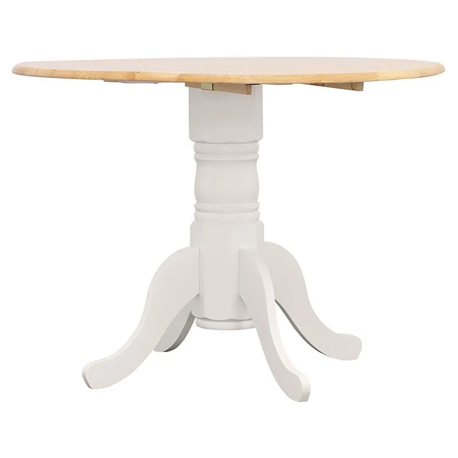 Allison Natural Brown/White 5-Piece Drop Leaf Dining Set by Coaster at Eve Furniture