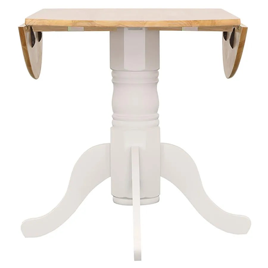 Allison Natural Brown/White 5-Piece Drop Leaf Dining Set by Coaster at Eve Furniture