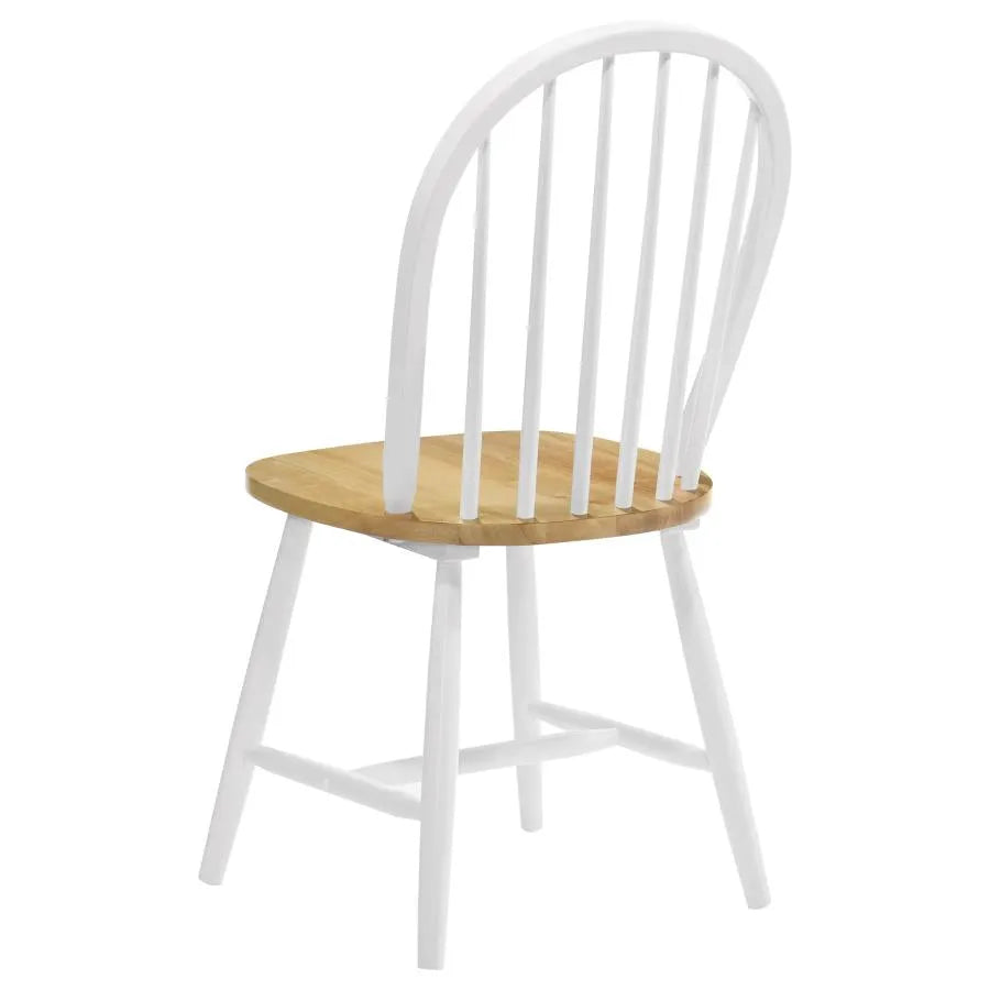 Allison Natural Brown/White 5-Piece Drop Leaf Dining Set by Coaster at Eve Furniture