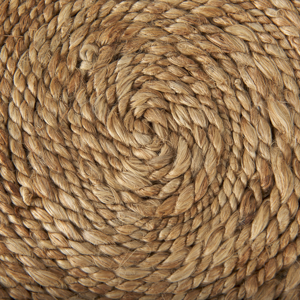 Allium Brown Handwoven Wool Cylindrical Pouf by Mercana at Eve Furniture