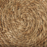 Allium Brown Handwoven Wool Cylindrical Pouf by Mercana at Eve Furniture