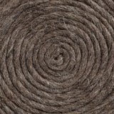Allium Dark Brown Handwoven Wool Cylindrical Pouf by Mercana at Eve Furniture