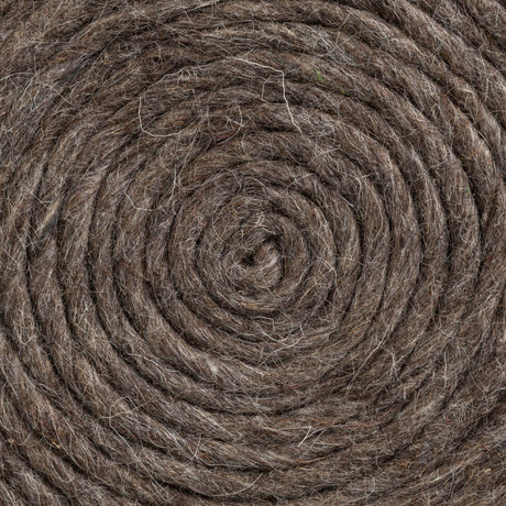 Allium Dark Brown Handwoven Wool Cylindrical Pouf by Mercana at Eve Furniture