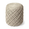 Allium Oatmeal Handwoven Wool Cylindrical Pouf by Mercana at Eve Furniture