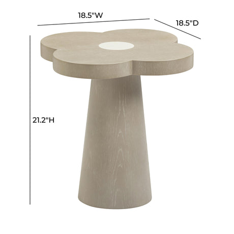 Allium Washed Ash Side Table by TOV Furniture at Eve Furniture