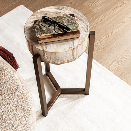 Alliza Natural Medium Round Accent Table by Classic Home at Eve Furniture