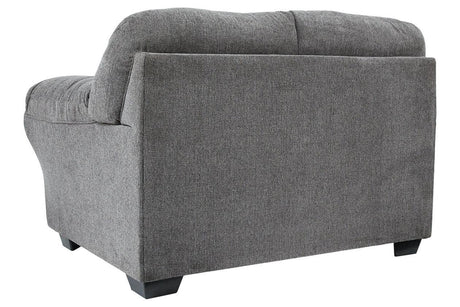Allmaxx Pewter Fabric Loveseat by Ashley at Eve Furniture
