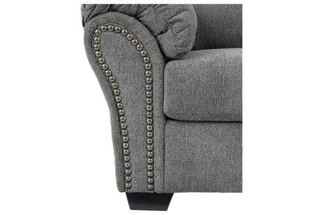 Allmaxx Pewter Fabric Loveseat by Ashley at Eve Furniture